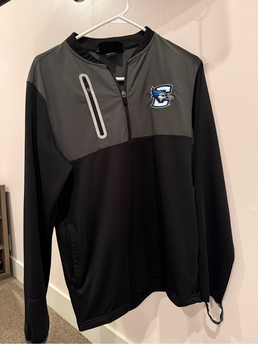 Holloway Men's Creighton Black and Gray Quarter-Zip Rash Guard